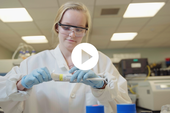 Anna Bostwick in Autism Institute lab